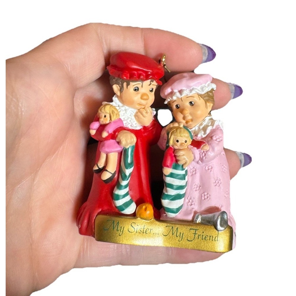 Hallmark 1999 Keepsake Christmas Ornament Sister to Sister My Sister My Friend